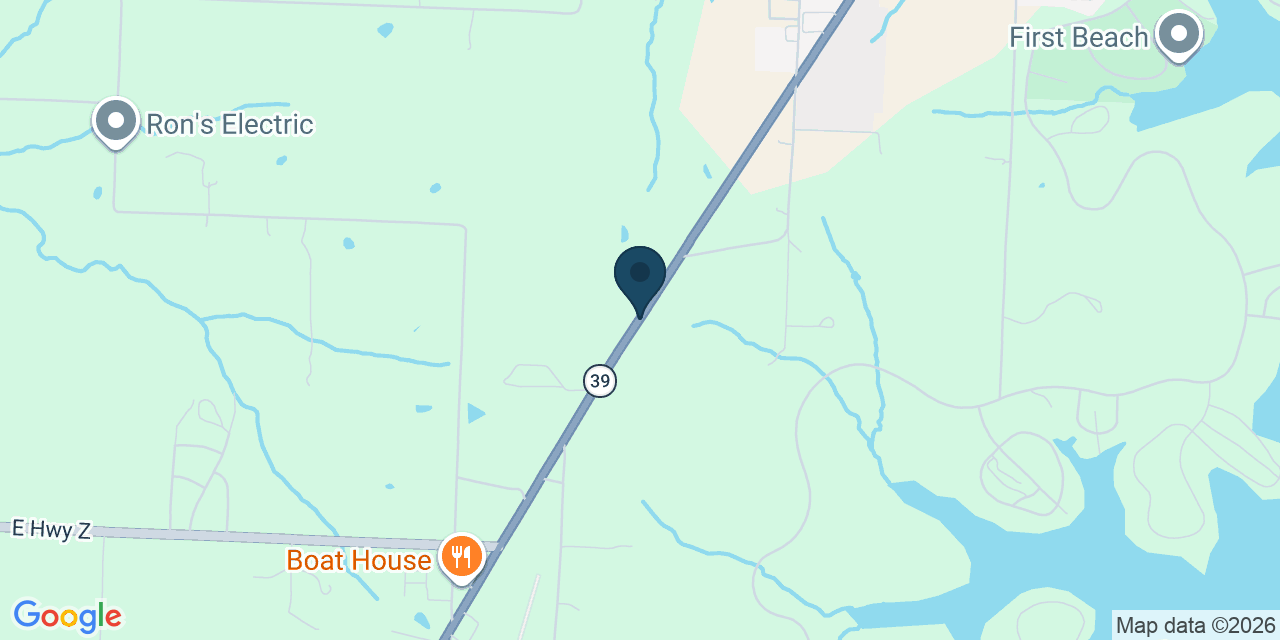 Map showing Stockton, Cedar County, MO