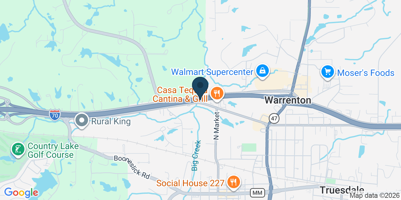 Map showing Warren County, MO