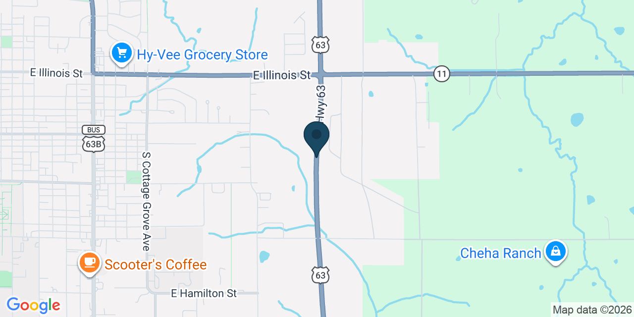 Map showing La Plata, Adair County, MO