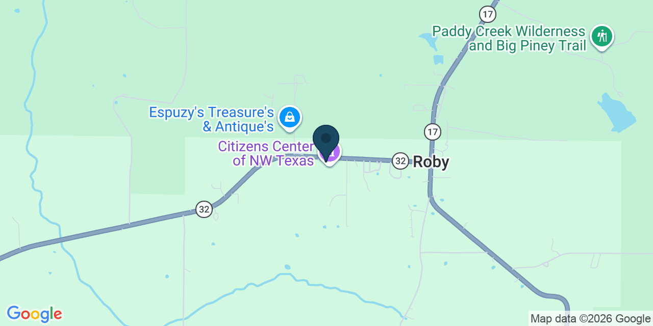 Map showing Roby, Texas County, MO