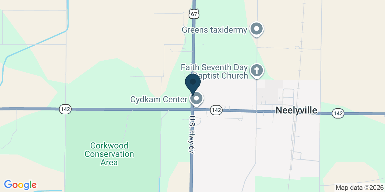 Map showing Neelyville, Butler County, MO