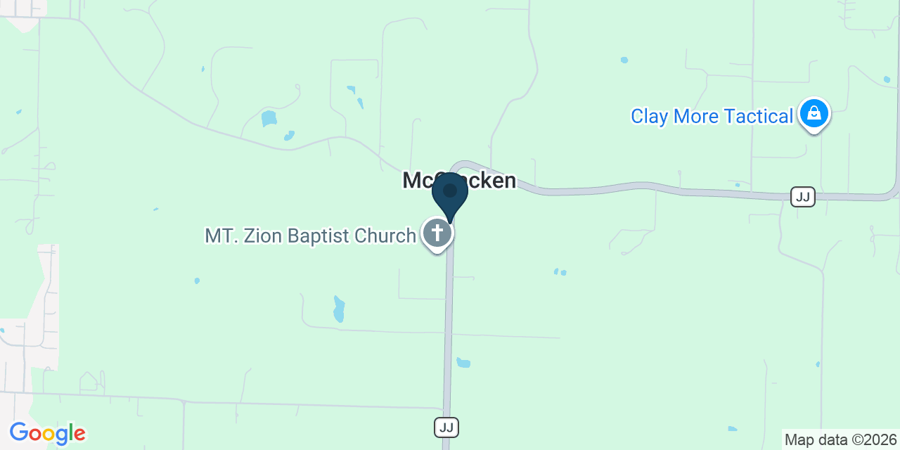 Map showing Ozark, Christian County, MO