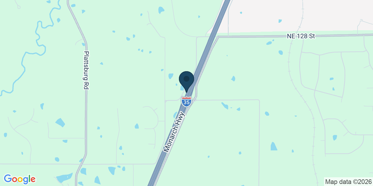Map showing Liberty, Clay County, MO