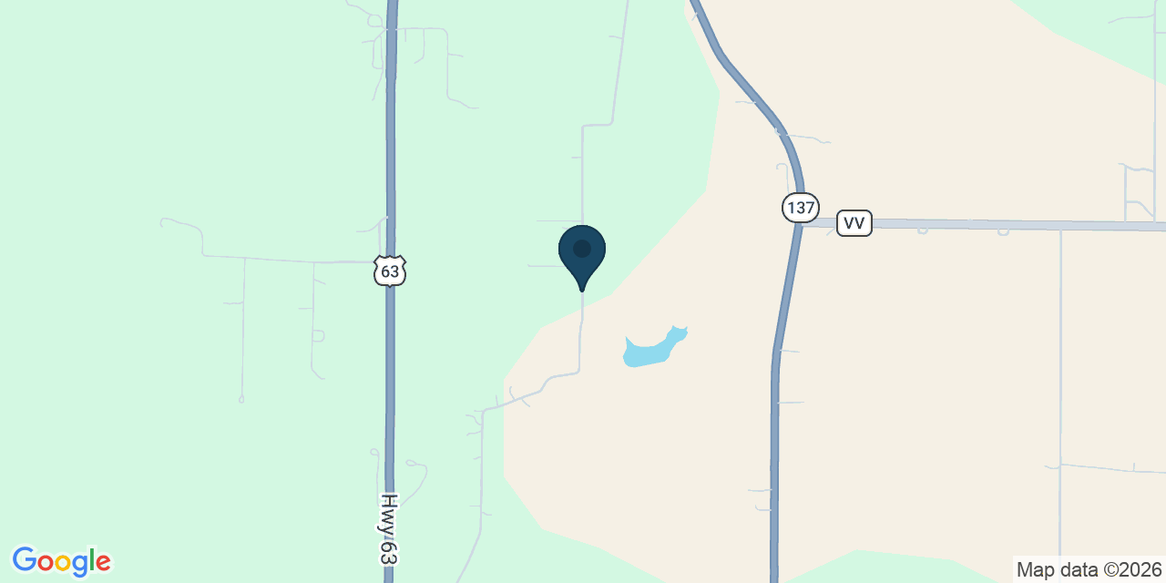Map showing Licking, Texas County, MO