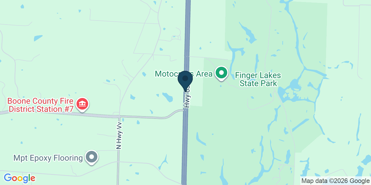 Map showing Boone County, MO