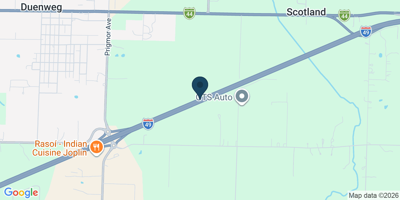 Map showing Joplin, Jasper County, MO