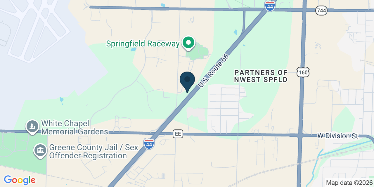 Map showing Springfield, Greene County, MO