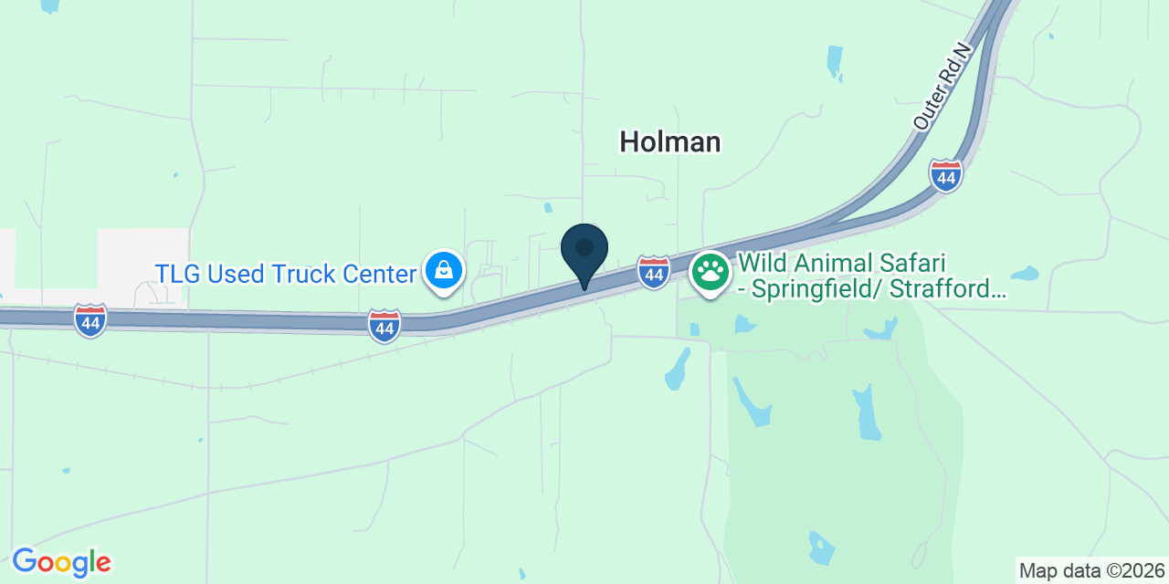 Map showing Strafford, Webster County, MO