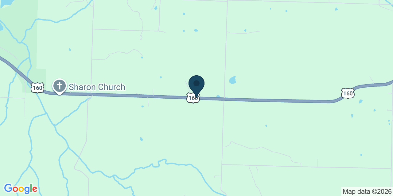 Map showing Greenfield, Dade County, MO