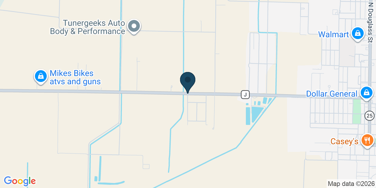 Map showing Malden, Dunklin County, MO