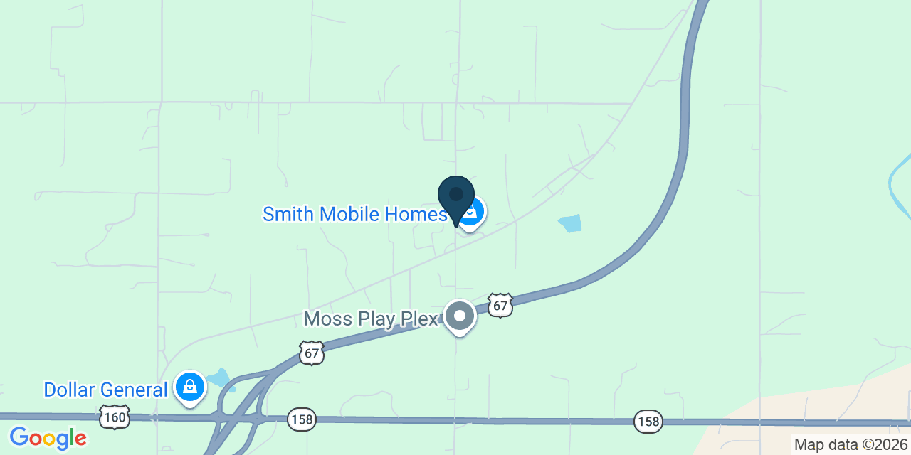 Map showing Harviell, Butler County, MO