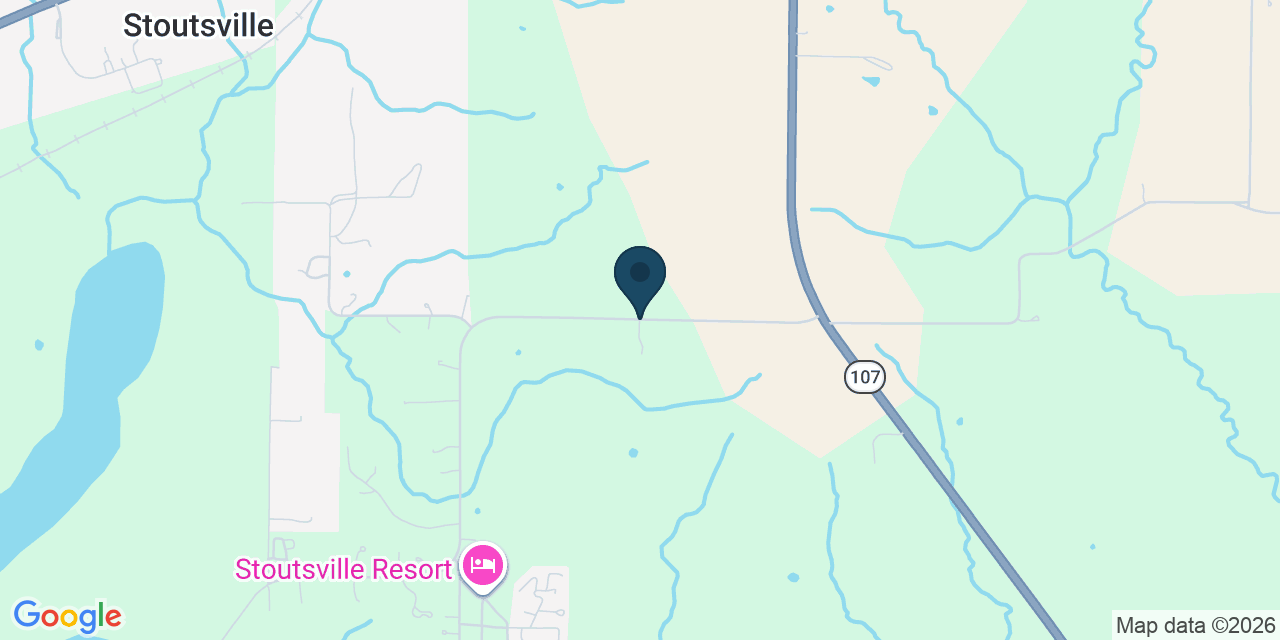 Map showing Stoutsville, Monroe County, MO