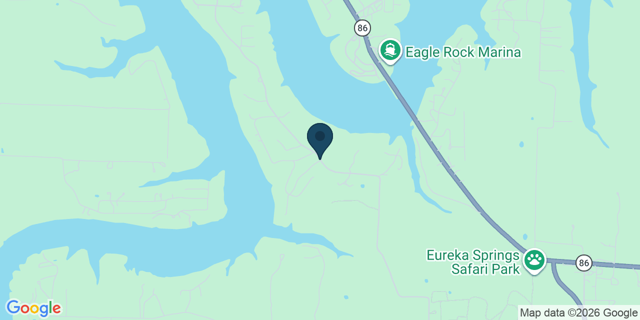 Map showing Eagle Rock, Barry County, MO