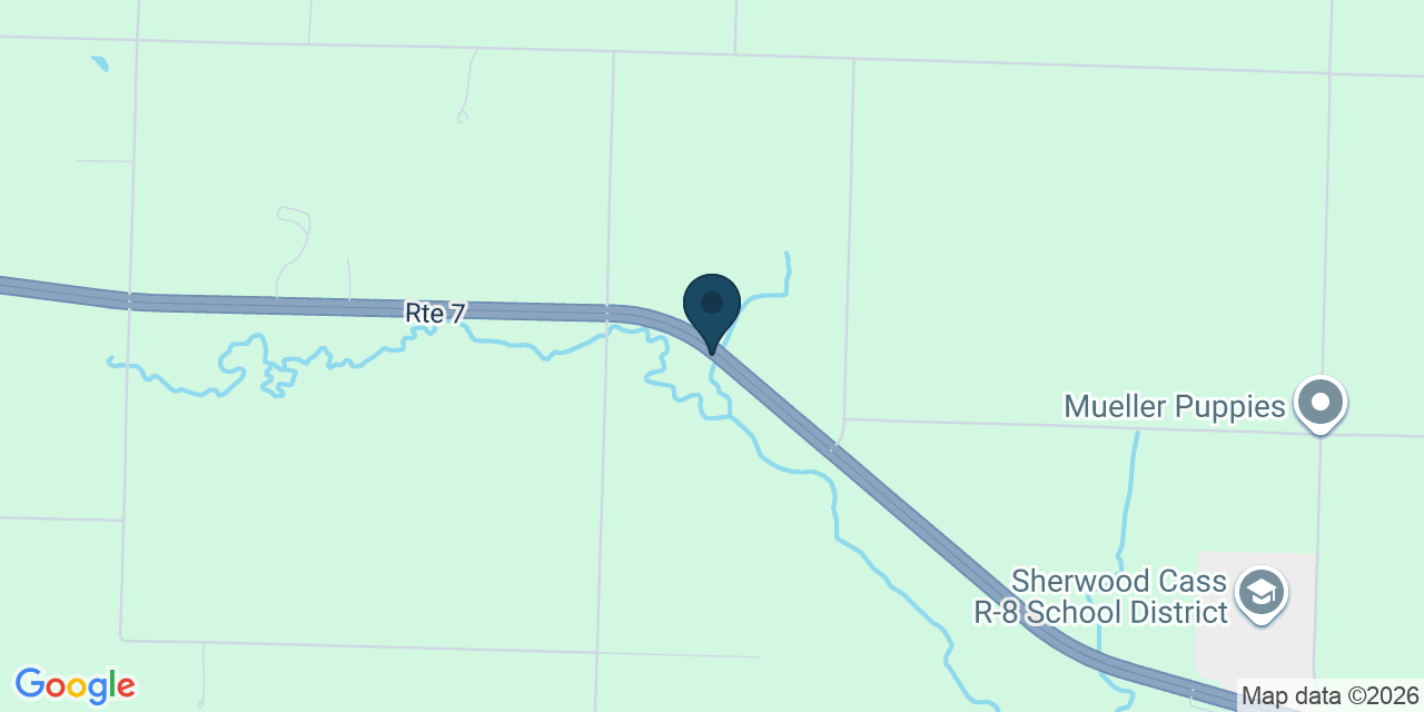 Map showing Cass County, MO