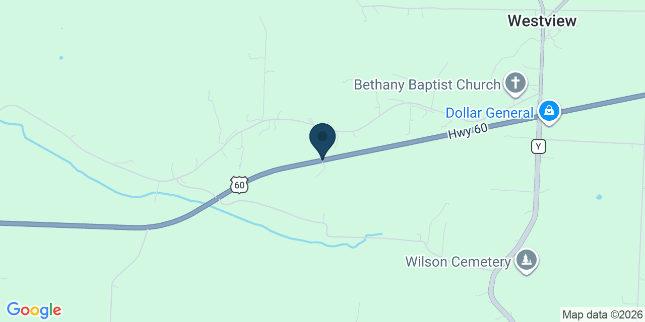 Map showing Neosho, Newton County, MO