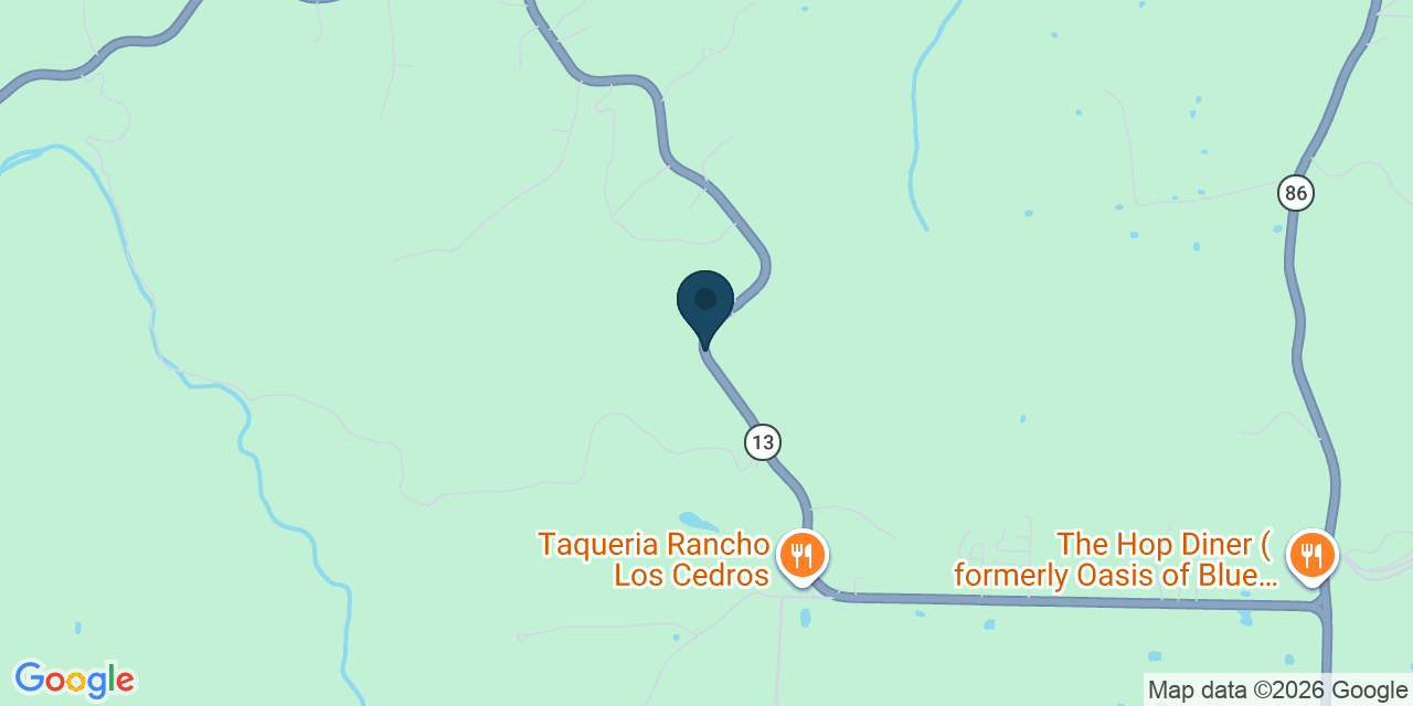 Map showing Blue Eye, Stone County, MO