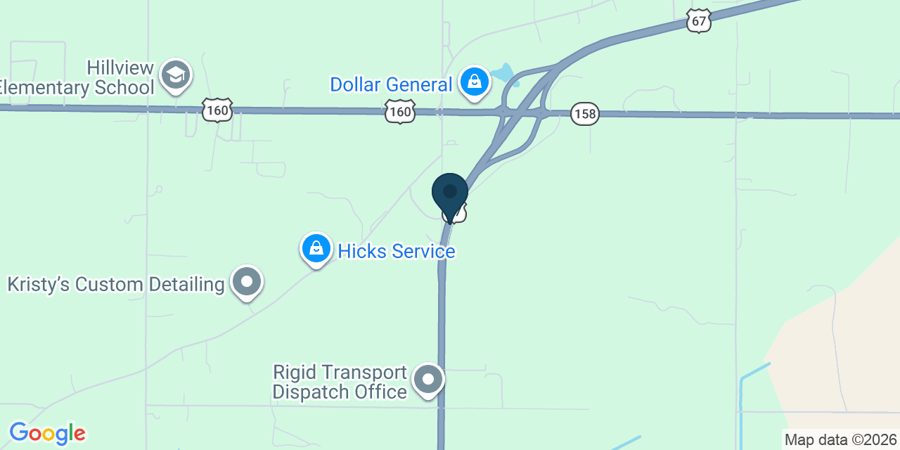 Map showing Butler County, MO