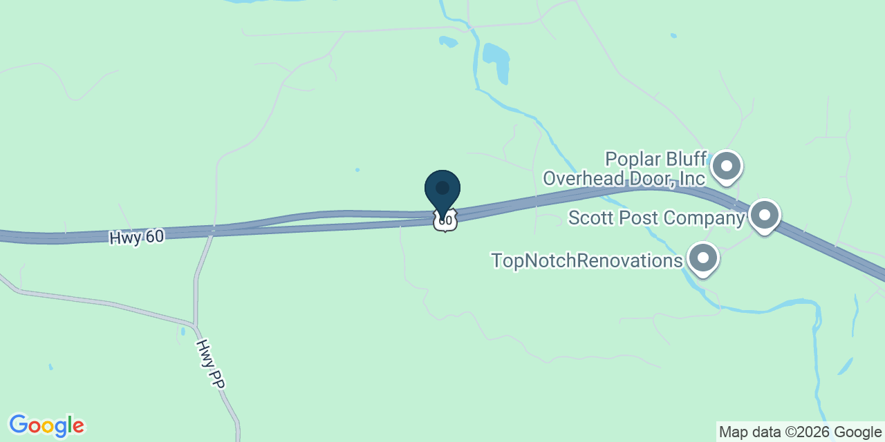 Map showing Poplar Bluff, Butler County, MO