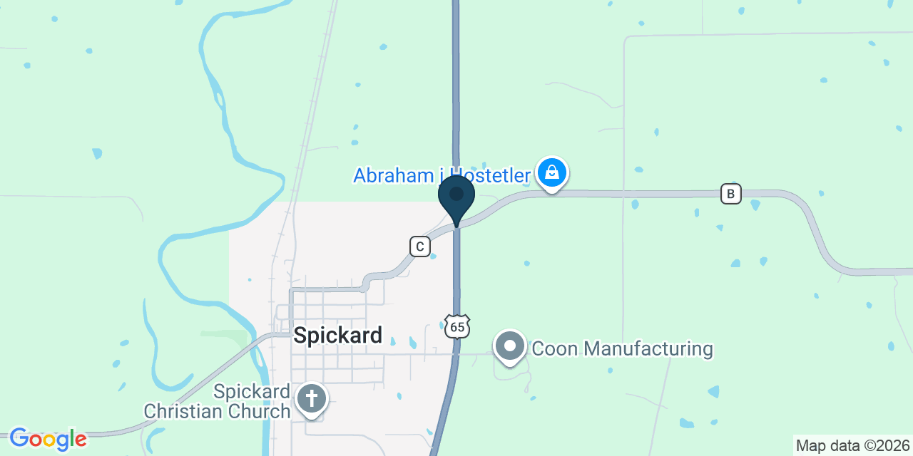 Map showing Spickard, Grundy County, MO
