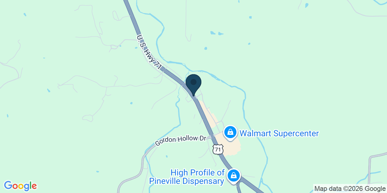 Map showing Jane, McDonald County, MO