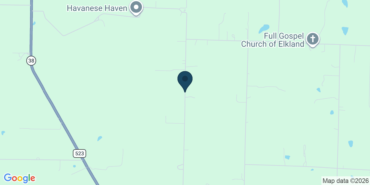 Map showing Elkland, Webster County, MO