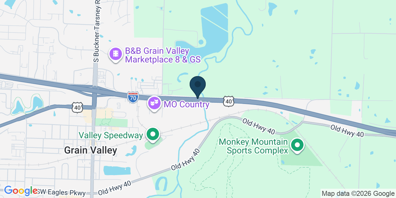 Map showing Jackson County, MO