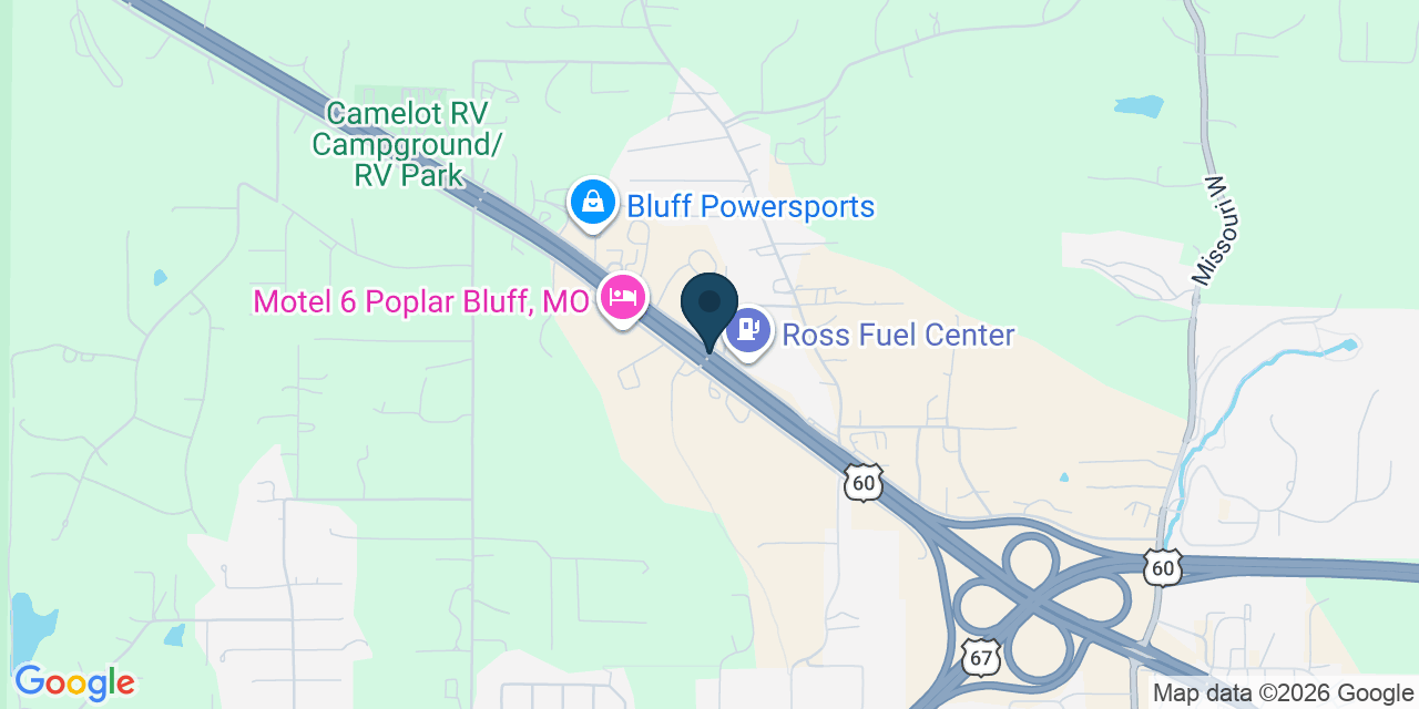 Map showing Poplar Bluff, Butler County, MO