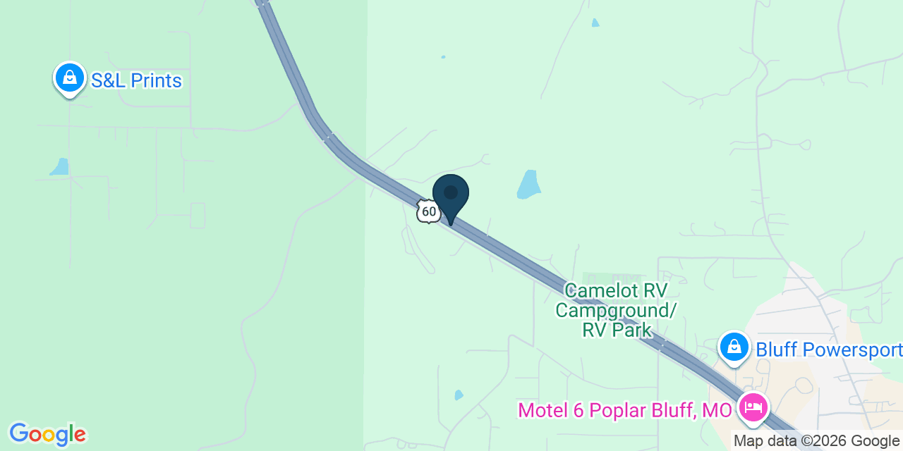 Map showing Poplar Bluff, Butler County, MO