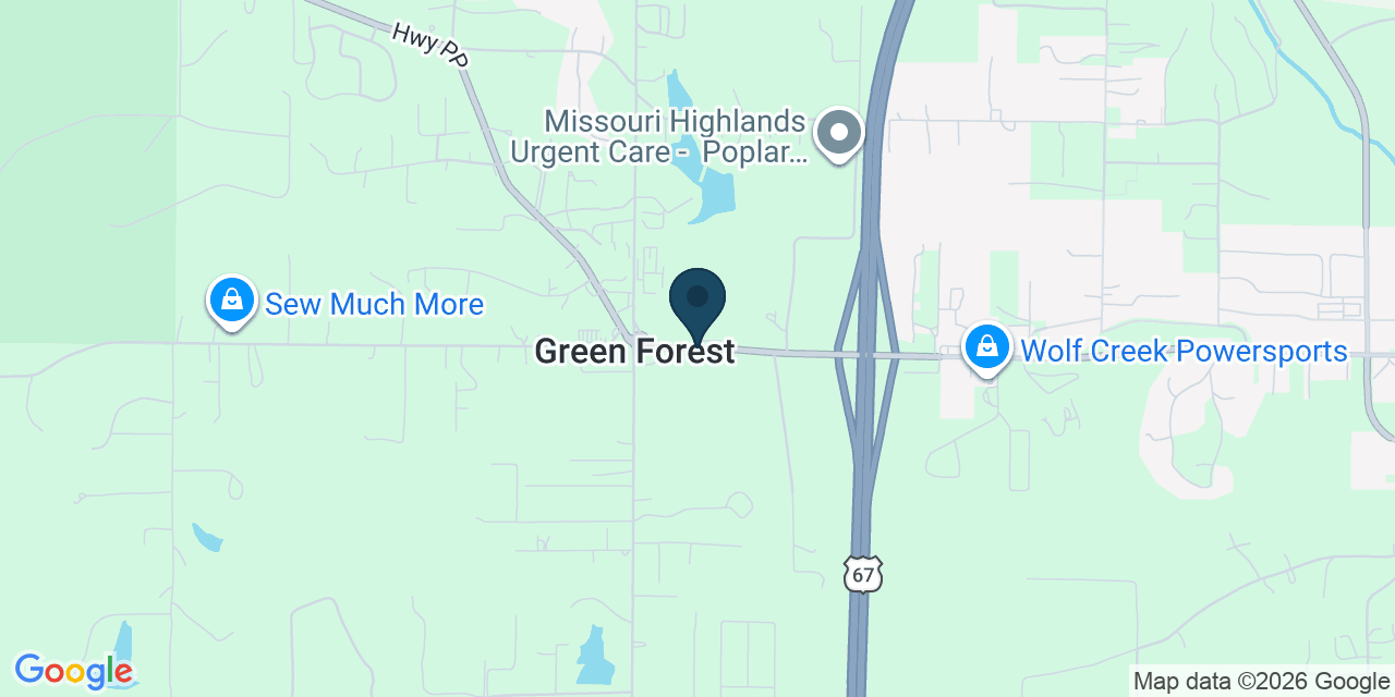 Map showing Poplar Bluff, Butler County, MO