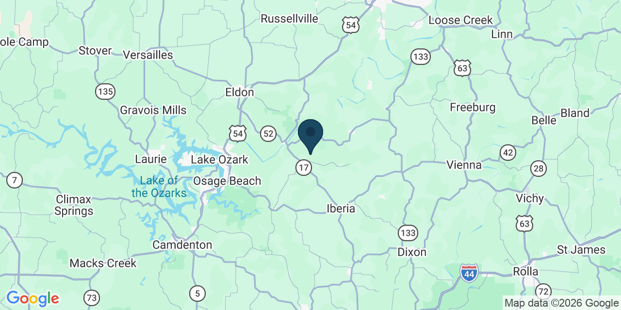 Map showing Miller County, MO