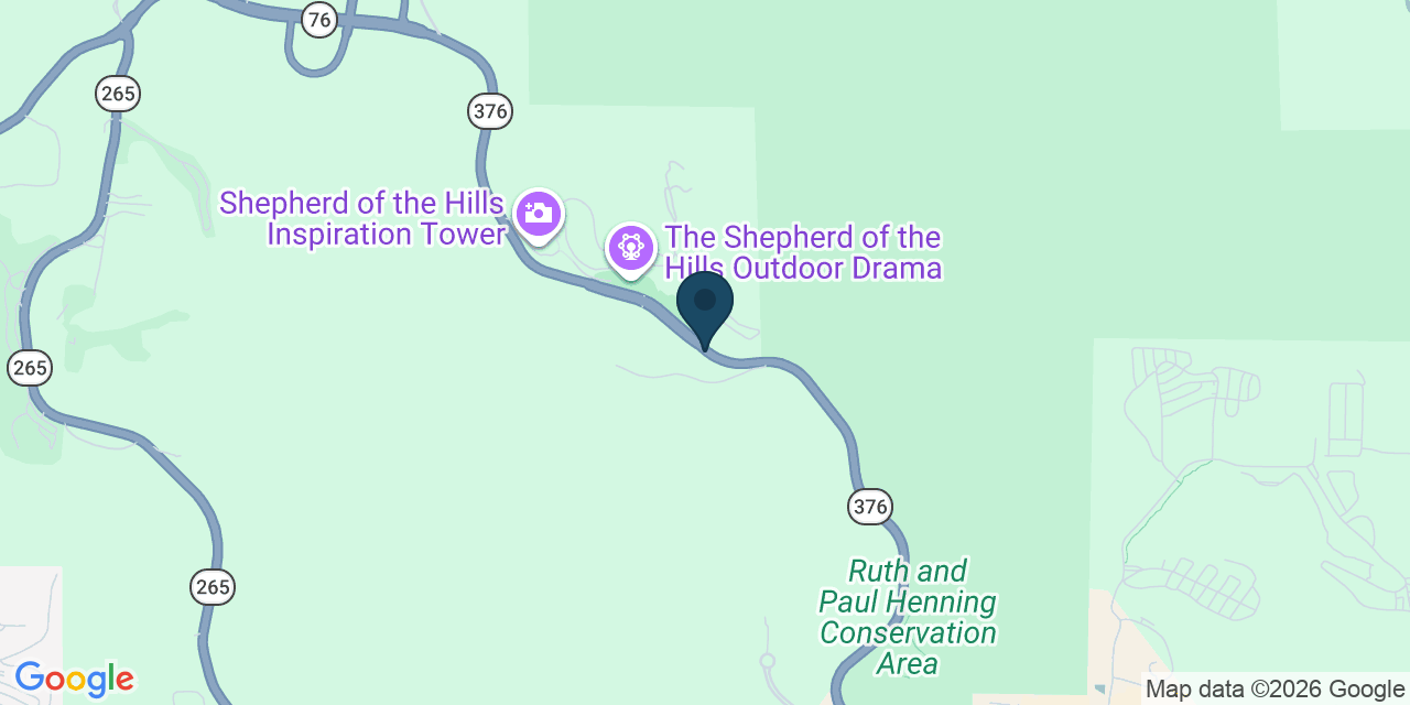 Map showing Branson, Taney County, MO