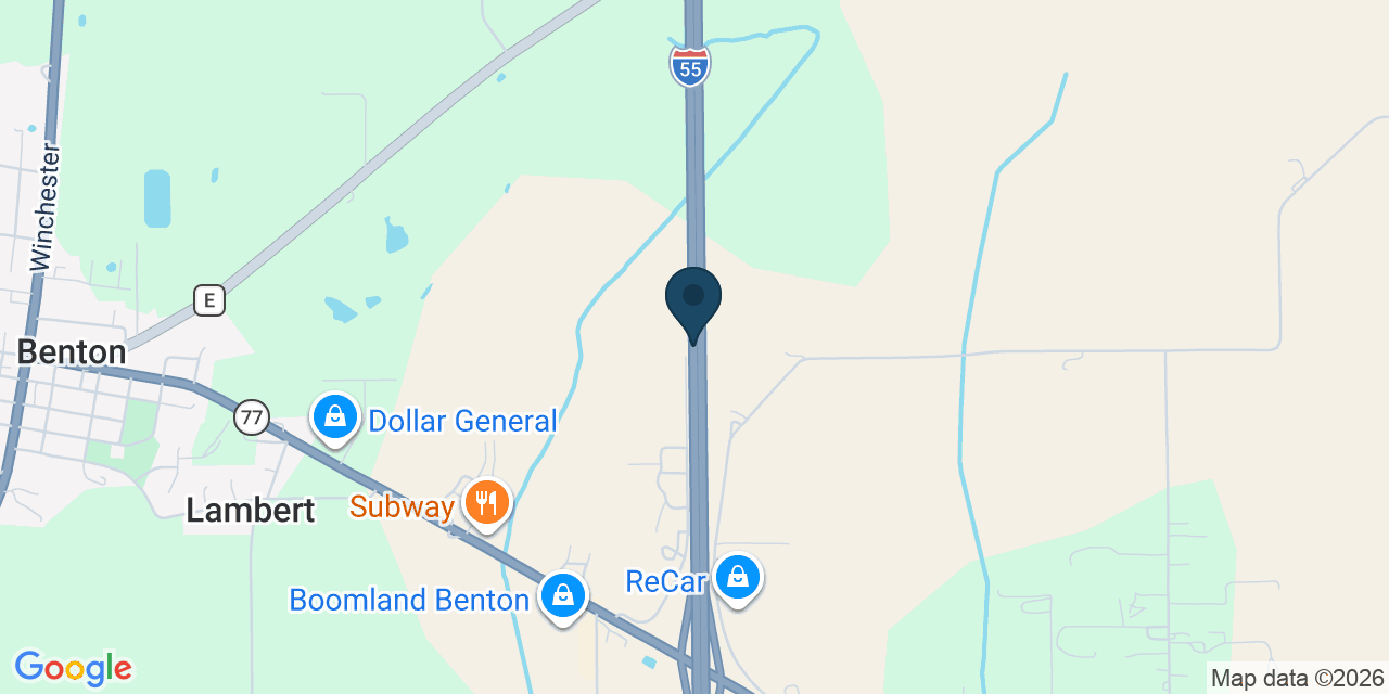Map showing Scott County, MO