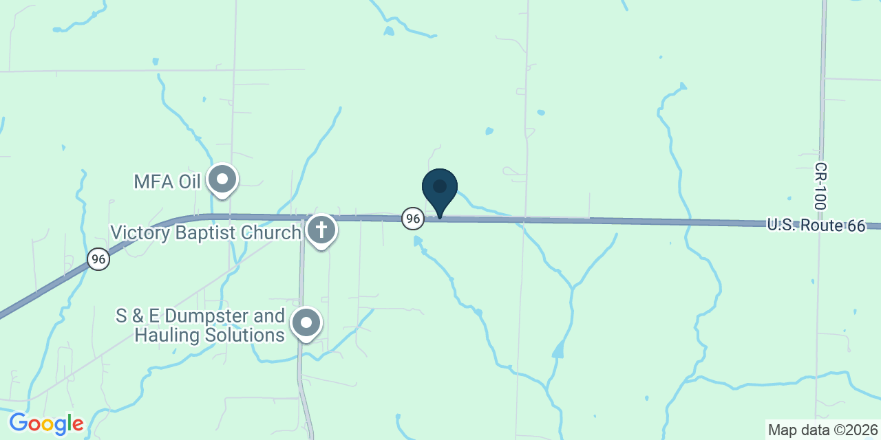 Map showing Carthage, Jasper County, MO