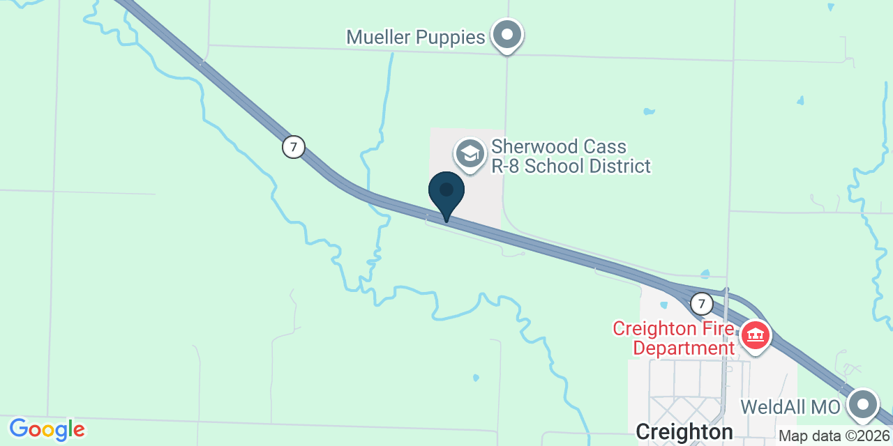 Map showing Cass County, MO