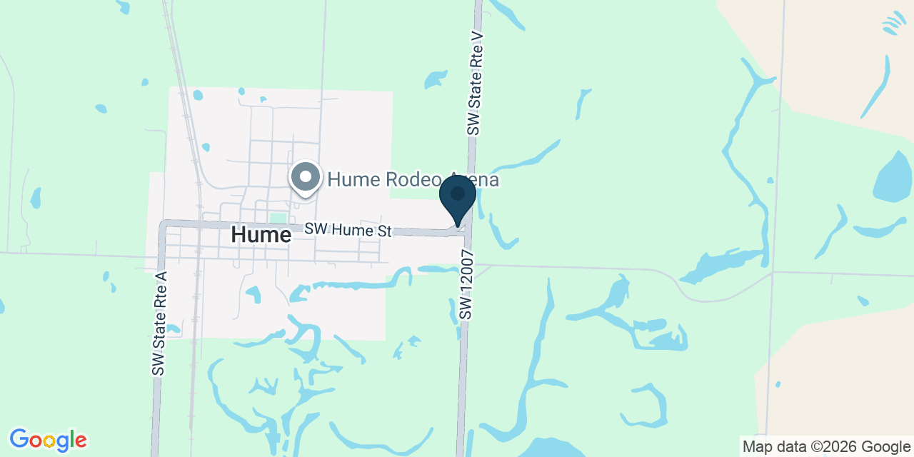 Map showing Bates County, MO