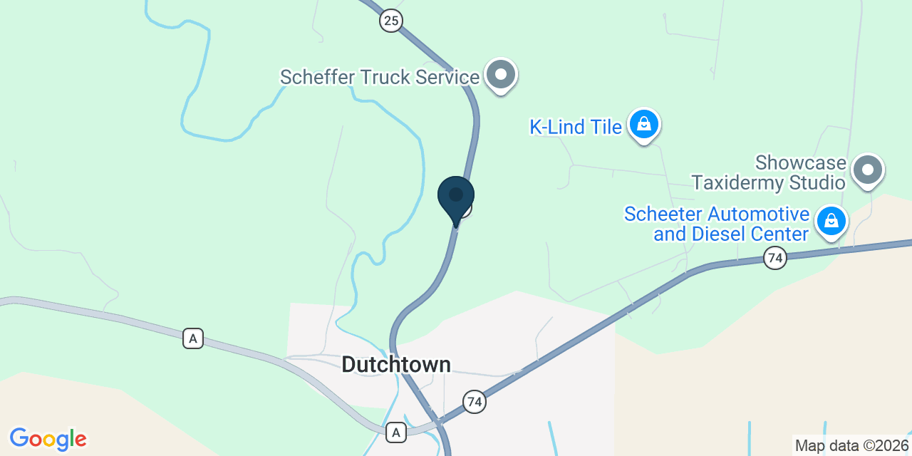 Map showing Dutchtown, Cape Girardeau County, MO
