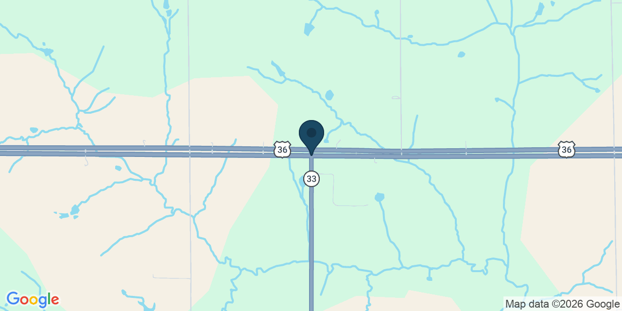 Map showing Osborn, Dekalb County, MO