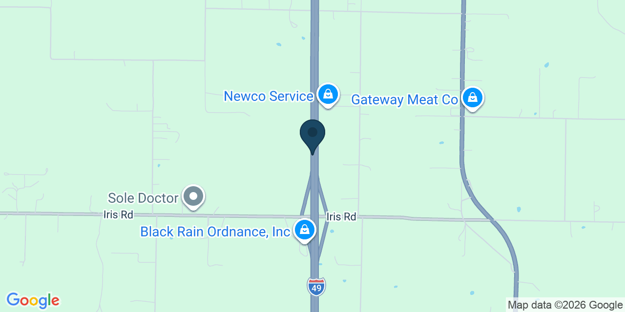 Map showing Neosho, Newton County, MO