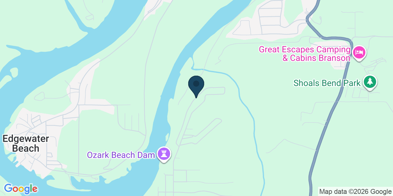 Map showing Powersite, Taney County, MO
