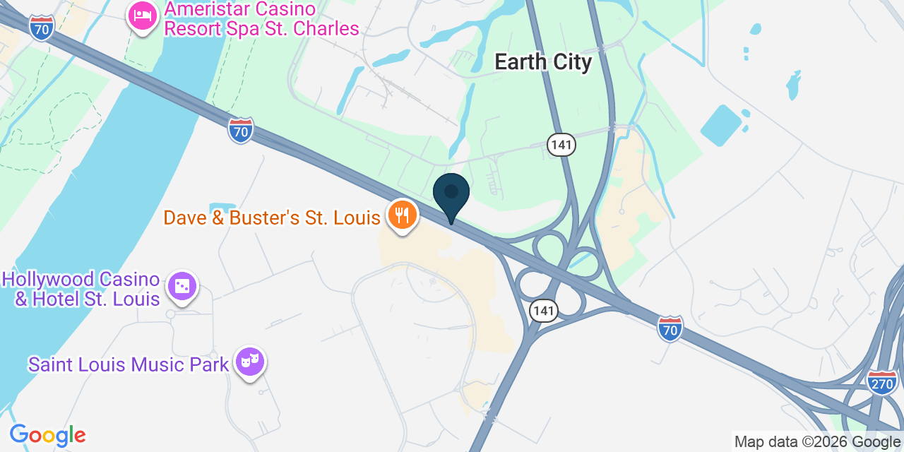 Map showing St Louis, St Louis County, MO