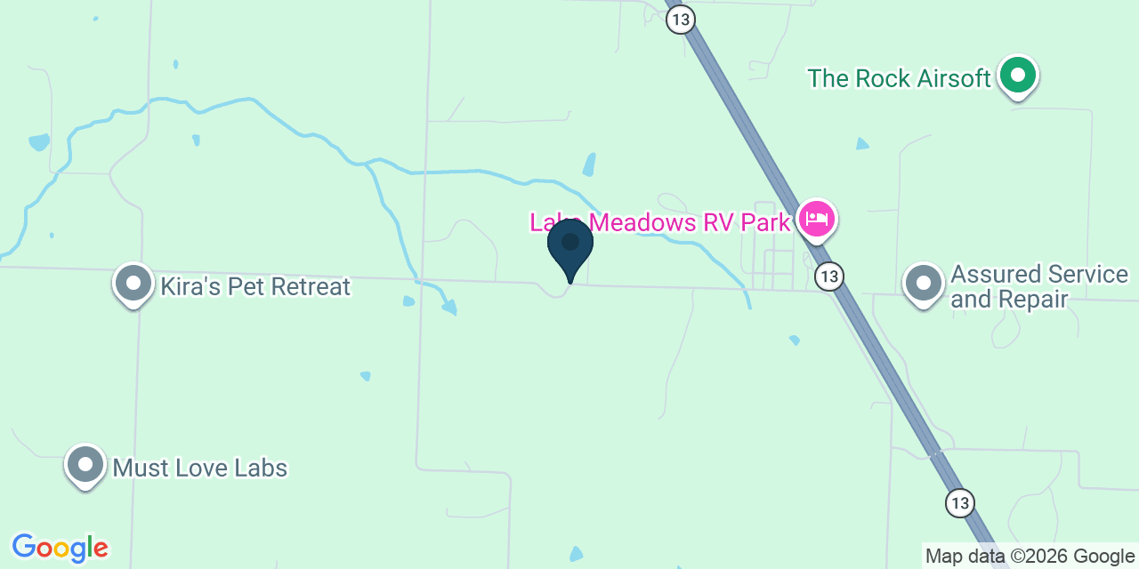 Map showing Bolivar, Polk County, MO