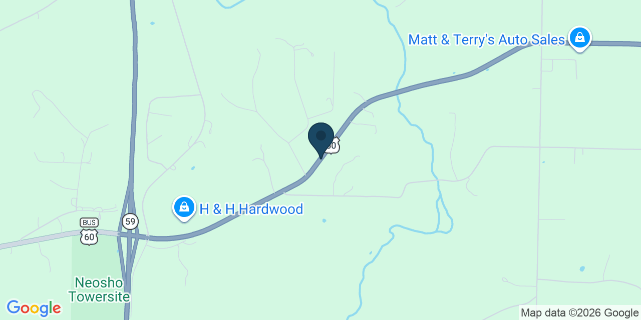 Map showing Newton County, MO
