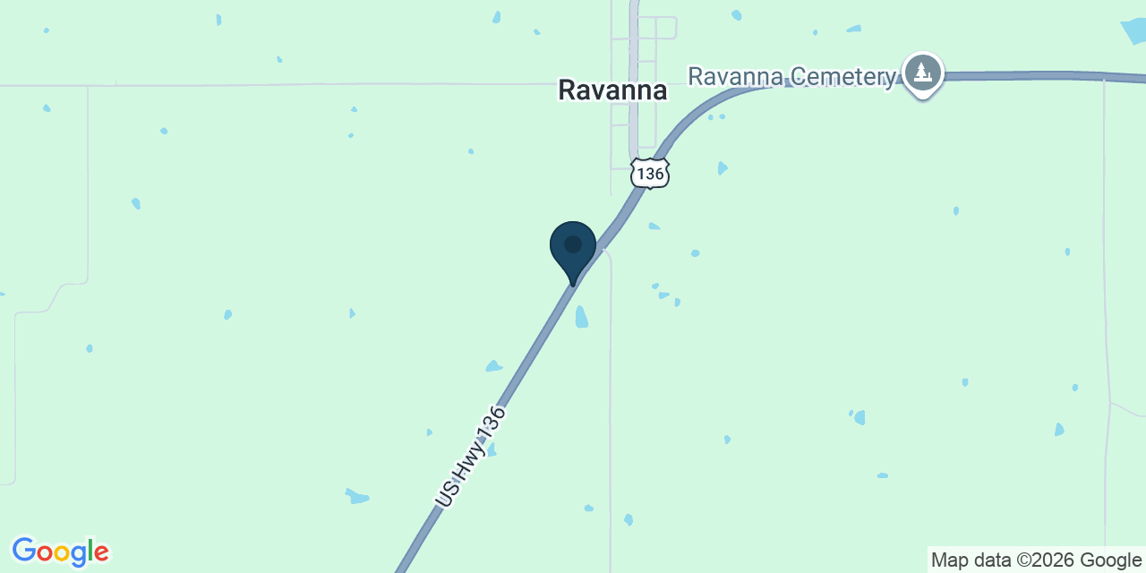 Map showing Ravanna, Mercer County, MO