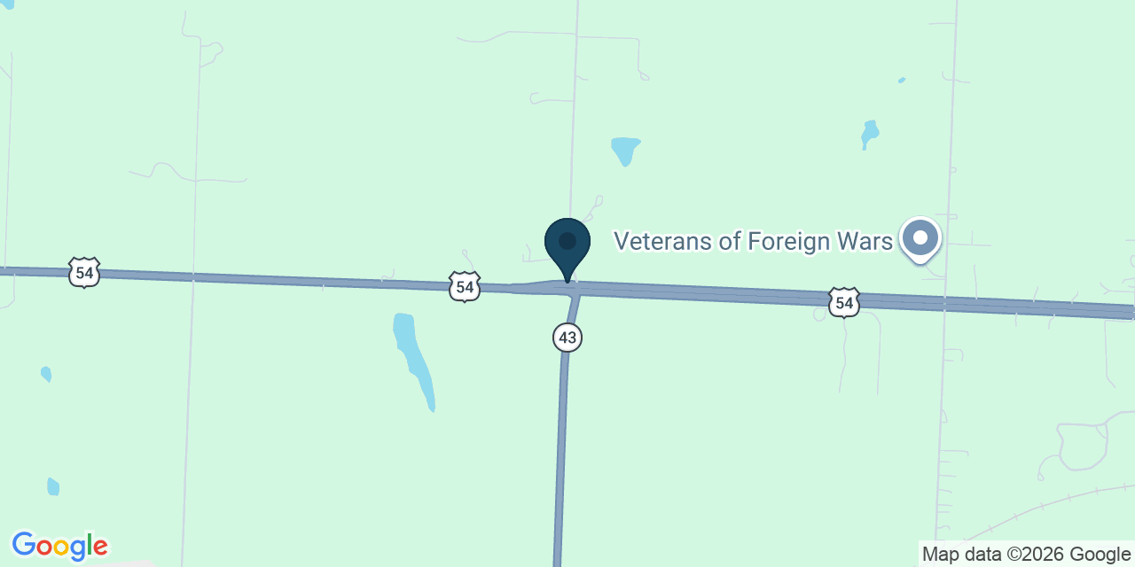 Map showing Nevada, Vernon County, MO
