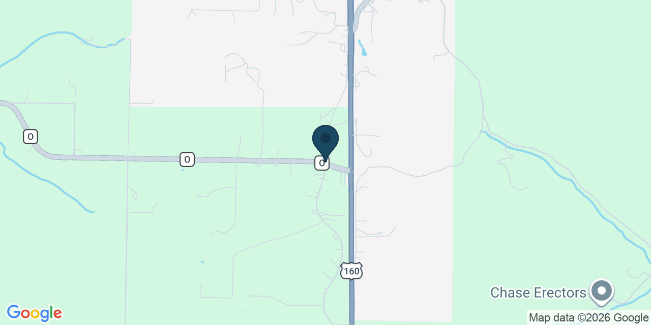 Map showing Highlandville, Christian County, MO