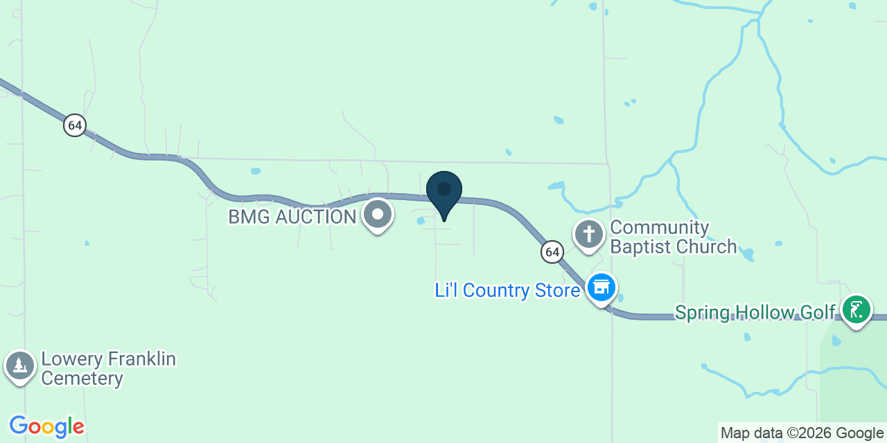 Map showing Lebanon, Laclede County, MO