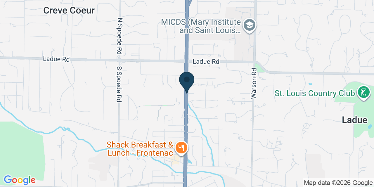 Map showing St Louis, St Louis County, MO