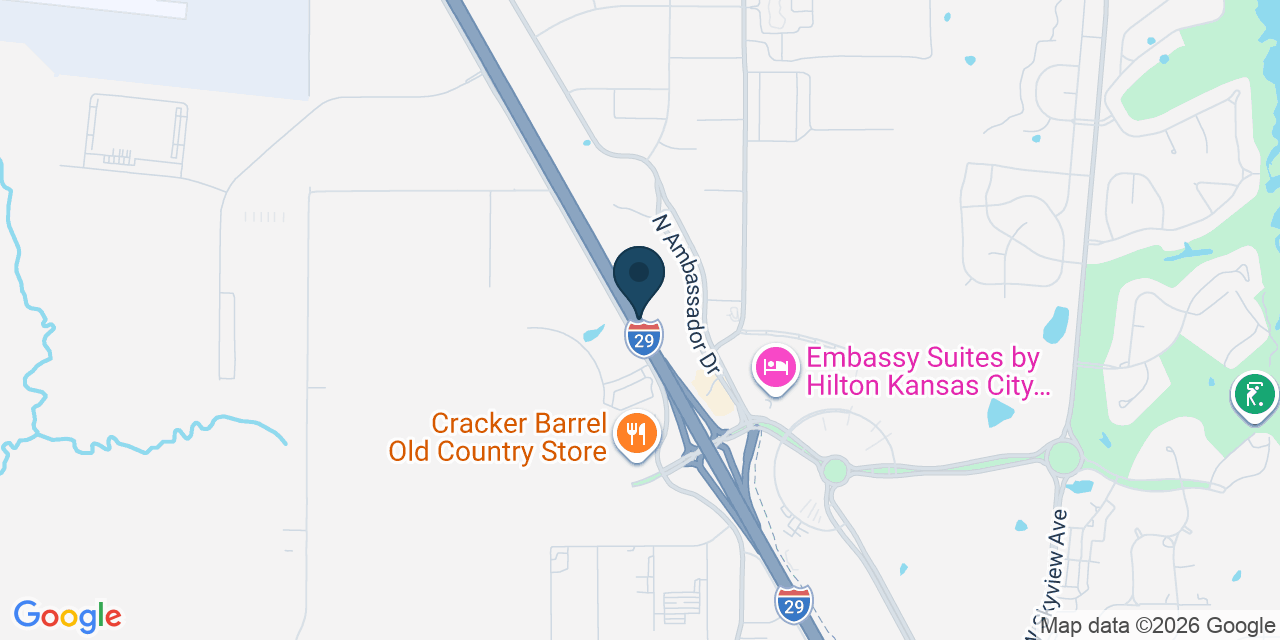 Map showing Platte County, MO