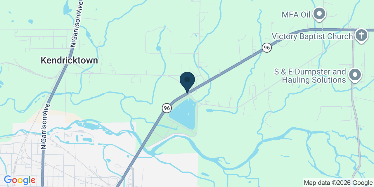 Map showing Carthage, Jasper County, MO