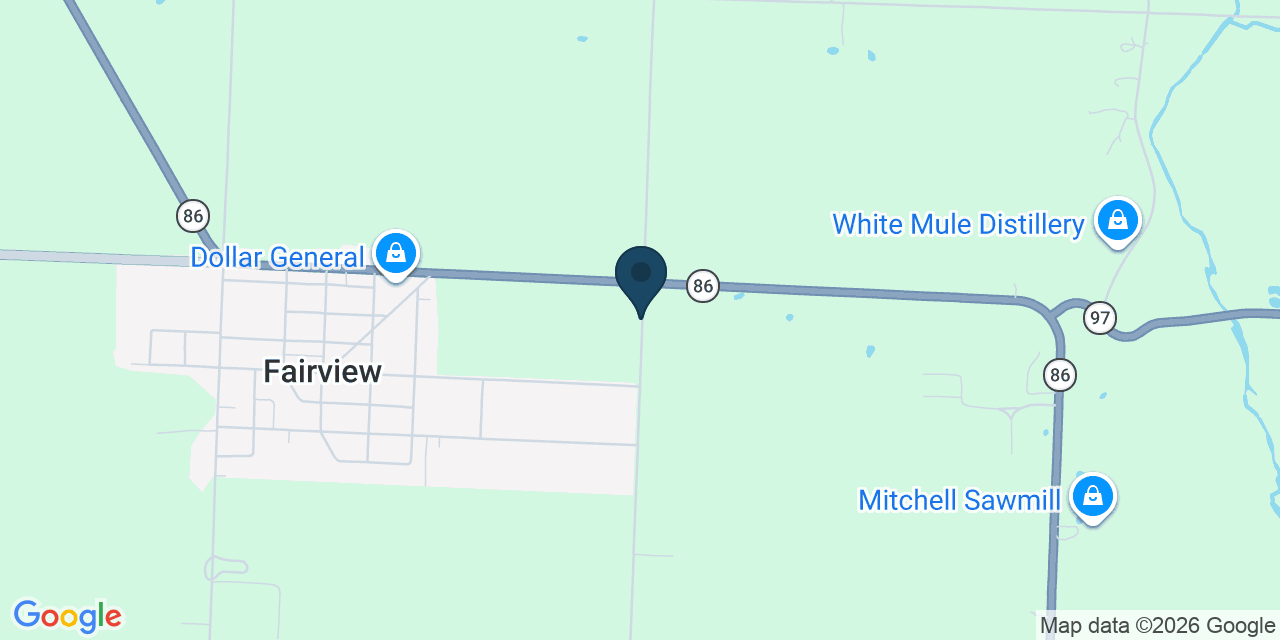 Map showing Fairview, Newton County, MO